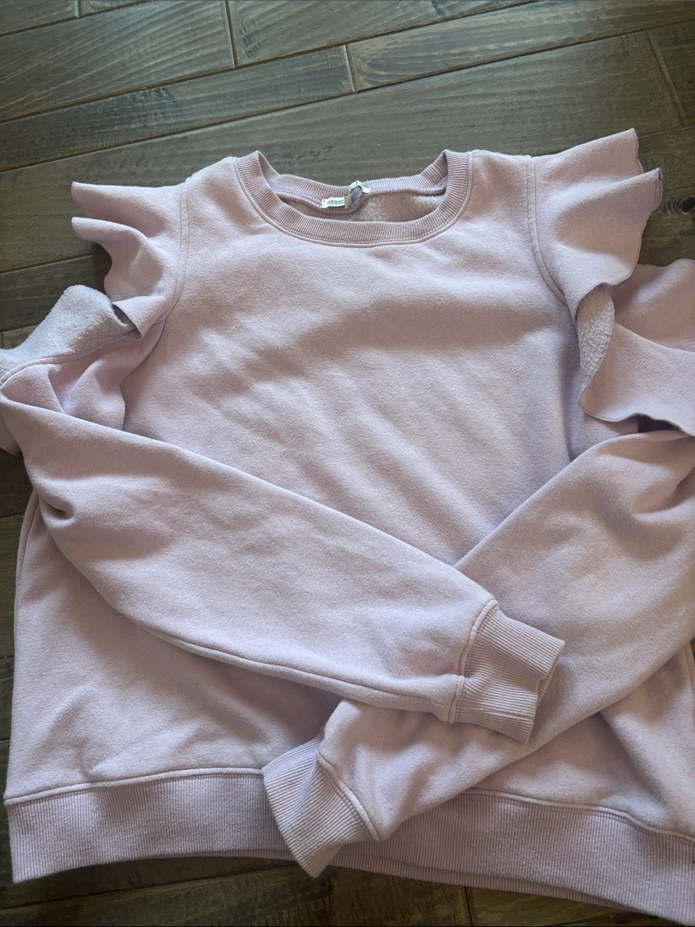 Rebecca Mincoff Cold-Shoulder Ruffle Sweatshirt - Picture 2 of 6